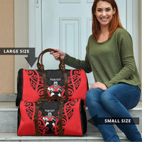 Counties Manukau Custom Rugby New Zealand Travel Bag Aotearoa Maori Pukana Tiki Mascot