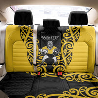 Wellington Custom Rugby New Zealand Back Car Seat Cover Aotearoa Maori Pukana Tiki Mascot