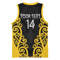 Wellington Custom Rugby New Zealand Basketball Jersey Aotearoa Maori Pukana Tiki Mascot