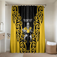 Wellington Custom Rugby New Zealand Bathroom Set Aotearoa Maori Pukana Tiki Mascot