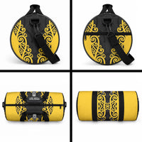 Wellington Custom Rugby New Zealand Duffle Bag Aotearoa Maori Pukana Tiki Mascot