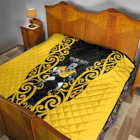 Wellington Custom Rugby New Zealand Quilt Aotearoa Maori Pukana Tiki Mascot