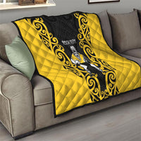 Wellington Custom Rugby New Zealand Quilt Aotearoa Maori Pukana Tiki Mascot