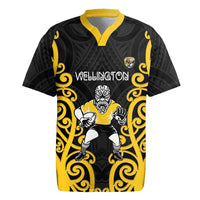 Wellington Custom Rugby New Zealand Rugby Jersey Aotearoa Maori Pukana Tiki Mascot