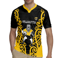 Wellington Custom Rugby New Zealand Rugby Jersey Aotearoa Maori Pukana Tiki Mascot