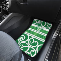 Manawatu Custom Rugby New Zealand Car Mats Aotearoa Maori Pukana Tiki Mascot