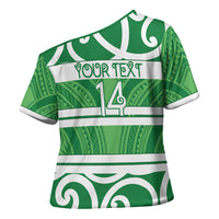 Manawatu Custom Rugby New Zealand Cross Shoulder Shirt Aotearoa Maori Pukana Tiki Mascot