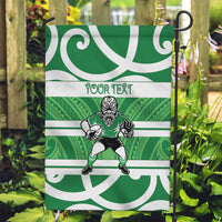 Manawatu Custom Rugby New Zealand Garden Flag Aotearoa Maori Pukana Tiki Mascot