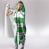 Manawatu Custom Rugby New Zealand Hooded Blanket Aotearoa Maori Pukana Tiki Mascot