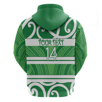 Manawatu Custom Rugby New Zealand Hoodie Aotearoa Maori Pukana Tiki Mascot