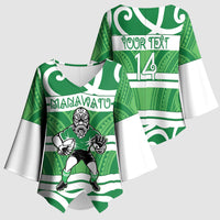 Manawatu Custom Rugby New Zealand Kimono Sleeve Blouse Aotearoa Maori Pukana Tiki Mascot