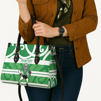 Manawatu Custom Rugby New Zealand Leather Bag Aotearoa Maori Pukana Tiki Mascot