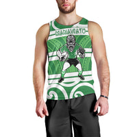 Manawatu Custom Rugby New Zealand Men Tank Top Aotearoa Maori Pukana Tiki Mascot