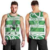 Manawatu Custom Rugby New Zealand Men Tank Top Aotearoa Maori Pukana Tiki Mascot