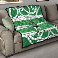 Manawatu Custom Rugby New Zealand Quilt Aotearoa Maori Pukana Tiki Mascot