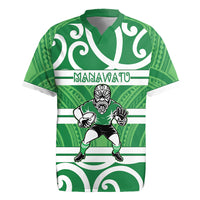 Manawatu Custom Rugby New Zealand Rugby Jersey Aotearoa Maori Pukana Tiki Mascot