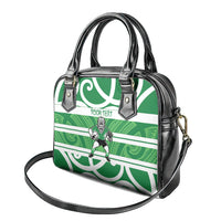 Manawatu Custom Rugby New Zealand Shoulder Handbag Aotearoa Maori Pukana Tiki Mascot