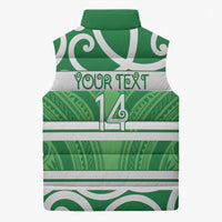Manawatu Custom Rugby New Zealand Sleeveless Puffer Jacket Aotearoa Maori Pukana Tiki Mascot