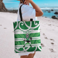 Manawatu Custom Rugby New Zealand Tote Bag Aotearoa Maori Pukana Tiki Mascot