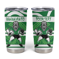 Manawatu Custom Rugby New Zealand Tumbler Cup Aotearoa Maori Pukana Tiki Mascot