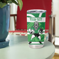 Manawatu Custom Rugby New Zealand Tumbler Cup Aotearoa Maori Pukana Tiki Mascot