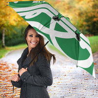 Manawatu Custom Rugby New Zealand Umbrella Aotearoa Maori Pukana Tiki Mascot