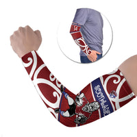 Southland Custom Rugby New Zealand Arm Sleeves Aotearoa Maori Pukana Tiki Mascot