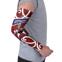 Southland Custom Rugby New Zealand Arm Sleeves Aotearoa Maori Pukana Tiki Mascot