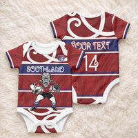 Southland Custom Rugby New Zealand Baby Onesie Aotearoa Maori Pukana Tiki Mascot