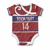 Southland Custom Rugby New Zealand Baby Onesie Aotearoa Maori Pukana Tiki Mascot