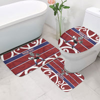 Southland Custom Rugby New Zealand Bathroom Set Aotearoa Maori Pukana Tiki Mascot