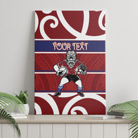 Southland Custom Rugby New Zealand Canvas Wall Art Aotearoa Maori Pukana Tiki Mascot