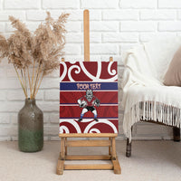 Southland Custom Rugby New Zealand Canvas Wall Art Aotearoa Maori Pukana Tiki Mascot