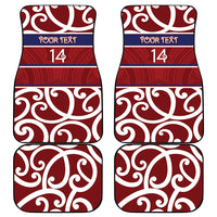 Southland Custom Rugby New Zealand Car Mats Aotearoa Maori Pukana Tiki Mascot