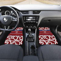 Southland Custom Rugby New Zealand Car Mats Aotearoa Maori Pukana Tiki Mascot