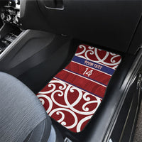 Southland Custom Rugby New Zealand Car Mats Aotearoa Maori Pukana Tiki Mascot