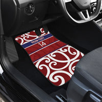 Southland Custom Rugby New Zealand Car Mats Aotearoa Maori Pukana Tiki Mascot