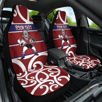 Southland Custom Rugby New Zealand Car Seat Cover Aotearoa Maori Pukana Tiki Mascot