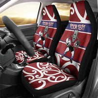 Southland Custom Rugby New Zealand Car Seat Cover Aotearoa Maori Pukana Tiki Mascot