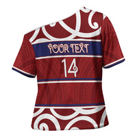 Southland Custom Rugby New Zealand Cross Shoulder Shirt Aotearoa Maori Pukana Tiki Mascot