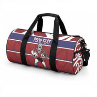 Southland Custom Rugby New Zealand Duffle Bag Aotearoa Maori Pukana Tiki Mascot