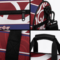 Southland Custom Rugby New Zealand Duffle Bag Aotearoa Maori Pukana Tiki Mascot
