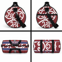 Southland Custom Rugby New Zealand Duffle Bag Aotearoa Maori Pukana Tiki Mascot