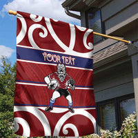 Southland Custom Rugby New Zealand Garden Flag Aotearoa Maori Pukana Tiki Mascot