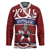 Southland Custom Rugby New Zealand Hockey Jersey Aotearoa Maori Pukana Tiki Mascot