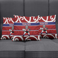 Southland Custom Rugby New Zealand Pillow Cover Aotearoa Maori Pukana Tiki Mascot
