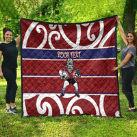 Southland Custom Rugby New Zealand Quilt Aotearoa Maori Pukana Tiki Mascot
