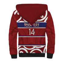 Southland Custom Rugby New Zealand Sherpa Hoodie Aotearoa Maori Pukana Tiki Mascot