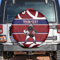 Southland Custom Rugby New Zealand Spare Tire Cover Aotearoa Maori Pukana Tiki Mascot