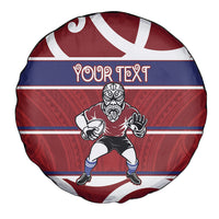 Southland Custom Rugby New Zealand Spare Tire Cover Aotearoa Maori Pukana Tiki Mascot